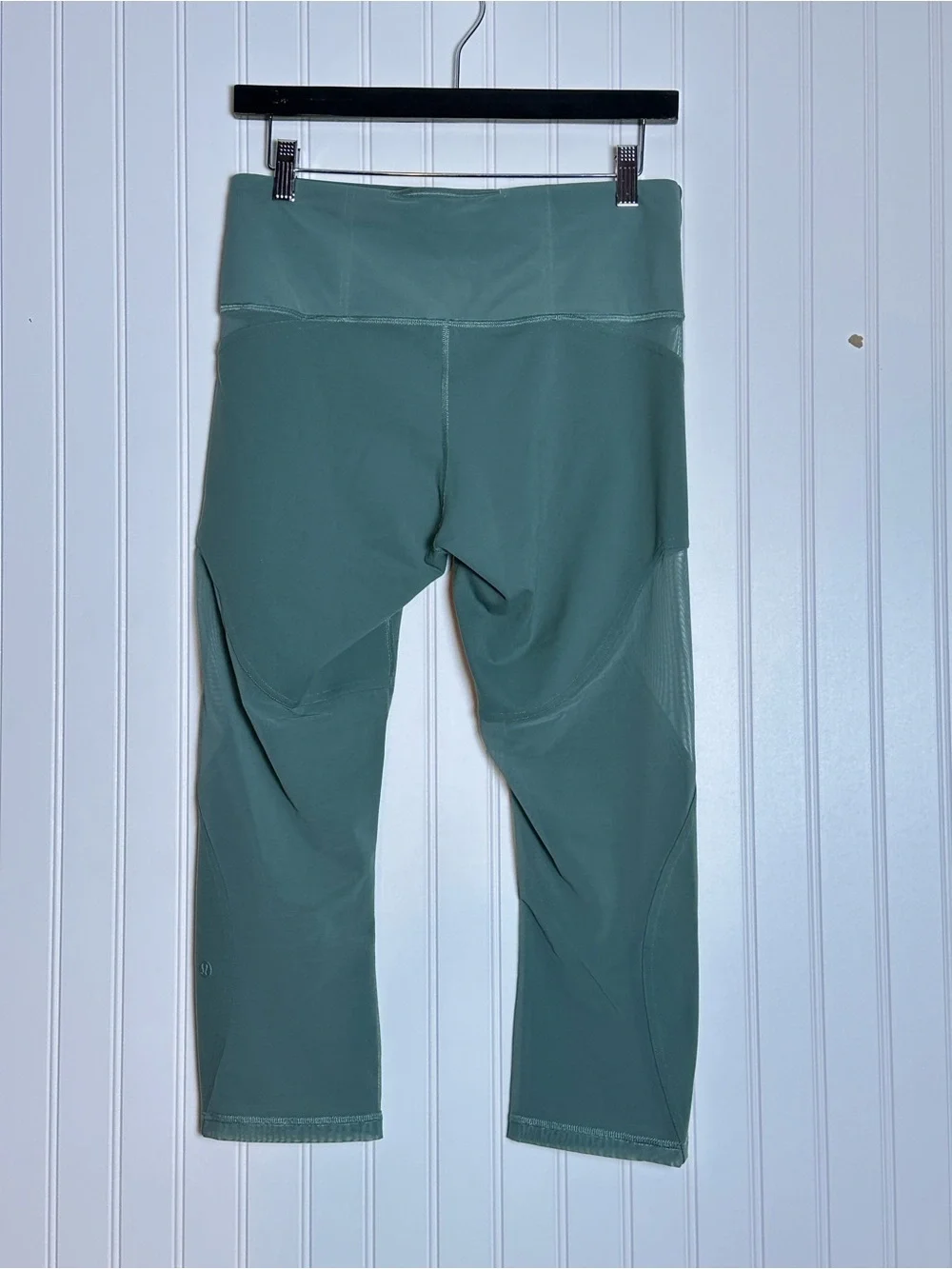 Lululemon Wunder Train Mesh Panel High-Rise Crop 21 Medium Forest W6CPAS Mesh 10 - Picture 8 of 14